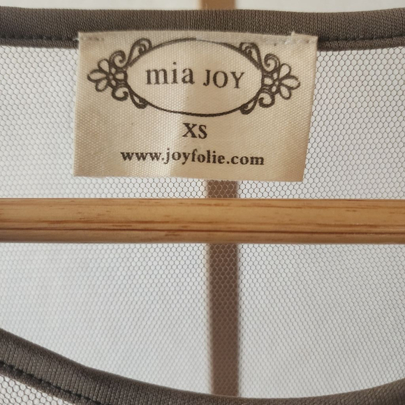 Women's Mia Joy Brown Sheer Maxi Dress XS - Picture 2 of 5